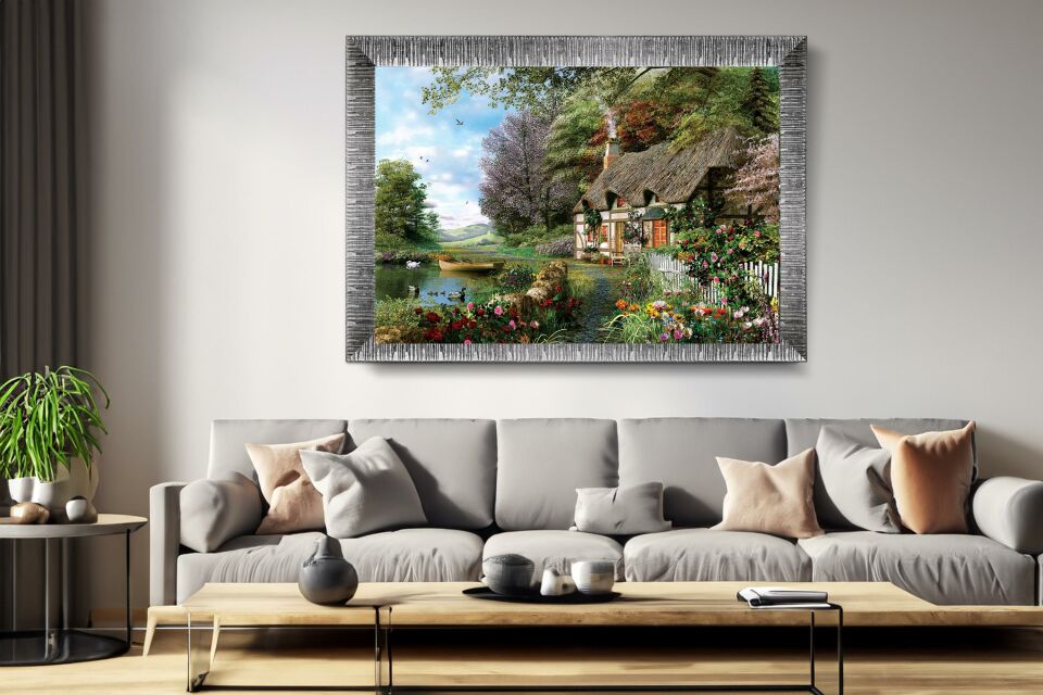 Art Tablo Yeşil Huzur 68 x 48 cm Çerçeveli Tablo