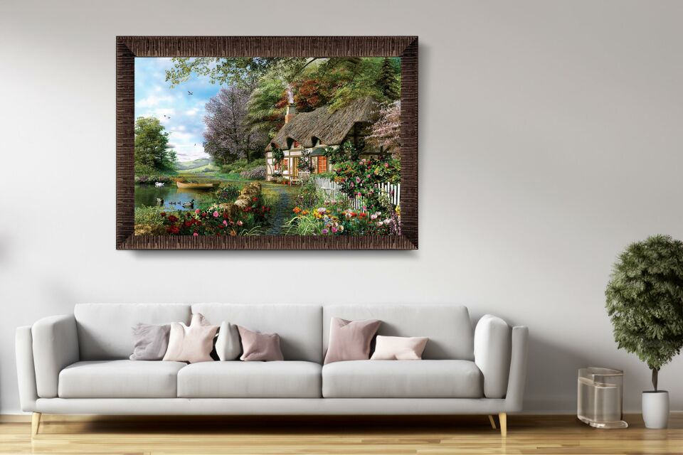 Art Tablo Yeşil Huzur 68 x 48 cm Çerçeveli Tablo