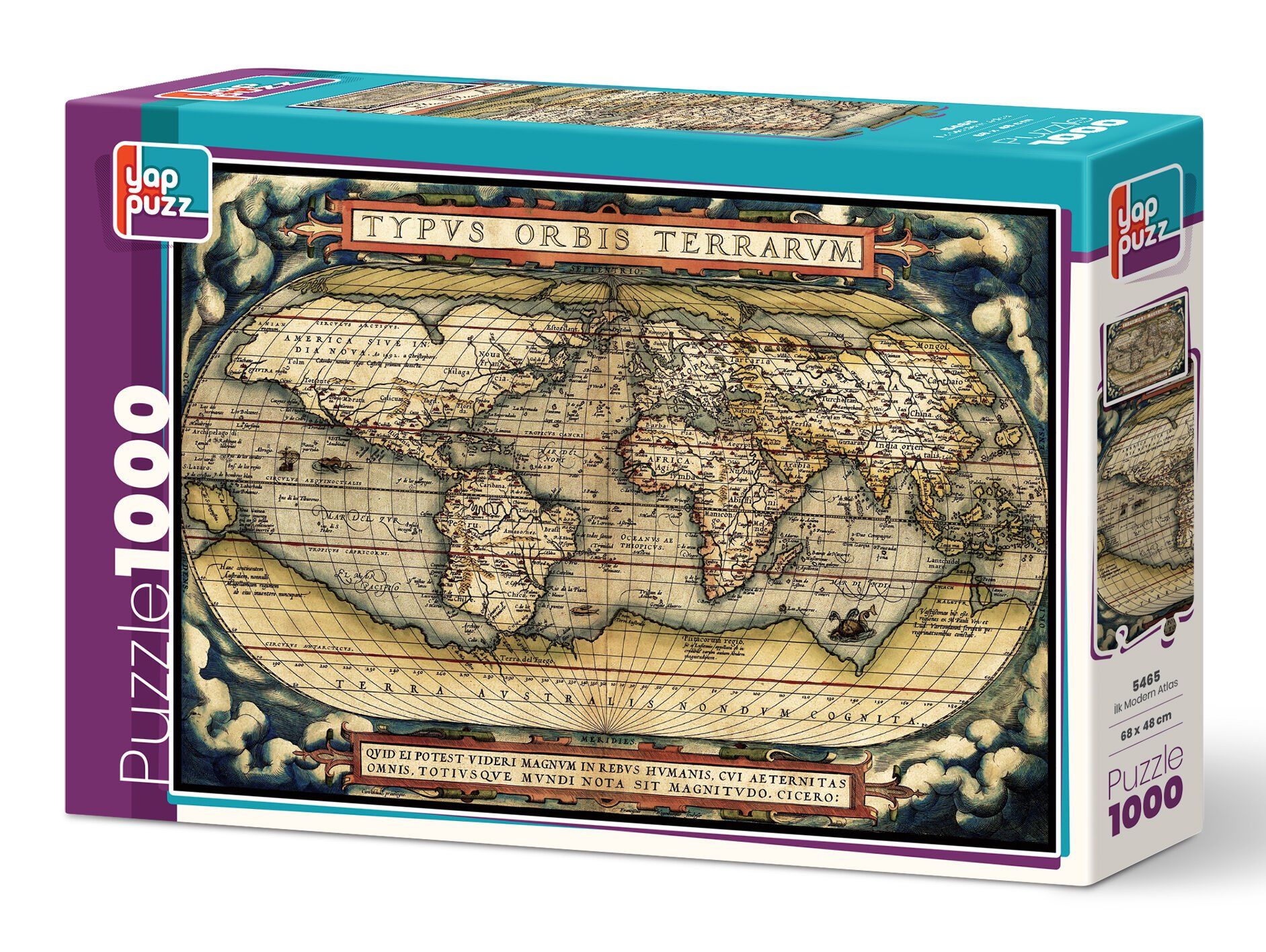Yappuzz İlk Modern Atlas 1000 Parça Puzzle