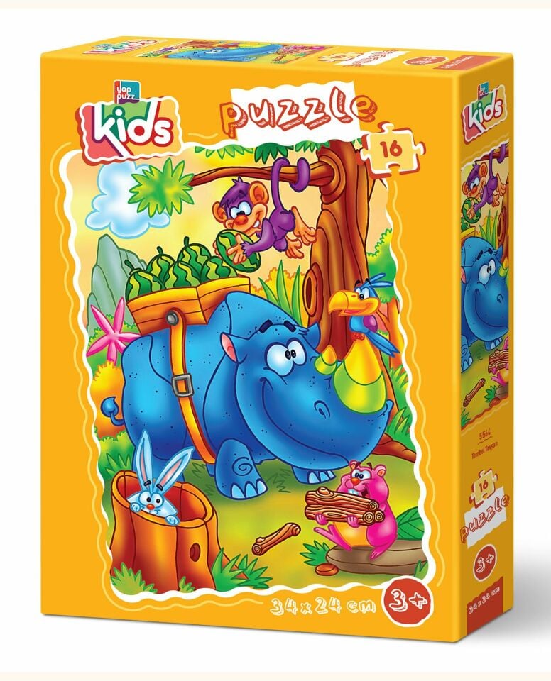 Yappuzz Tembel Tavşan 16 Parça Çoçuk Puzzle