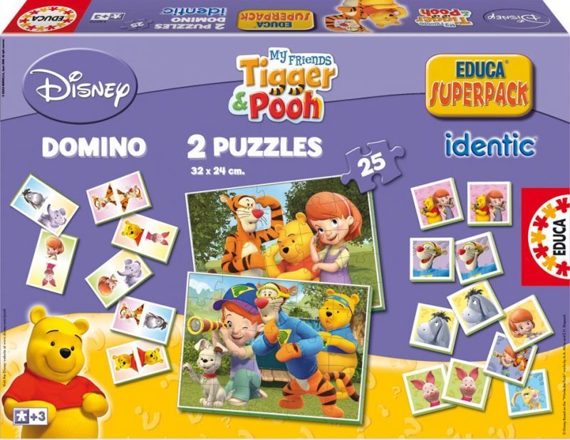 Educa Puzzle Tiger And Pooh Domino + Hafıza Oyunu + Puzzle