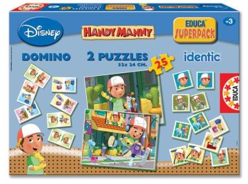 Educa Puzzle Handy Manny Domino + Hafıza Oyunu + Puzzle