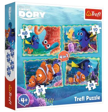 Trefl Puzzle Finding Dory Underwater 4'lü 35+48+54+70 Parça Yapboz