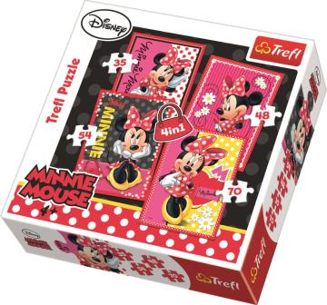 Trefl Puzzle Beautiful Minnie 4'lü 35+48+54+70 Parça Yapboz