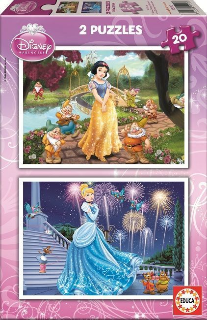 Educa Puzzle Snow White And Cinderella, Disney 2 X 20 Parça