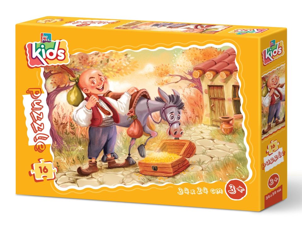 Yappuzz Keloğlan 16 Parça Çoçuk Puzzle