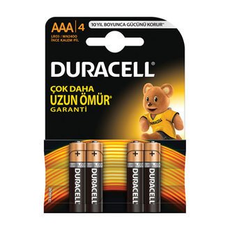 Duracell Alkalin AAA İnce Pil (4'lü)