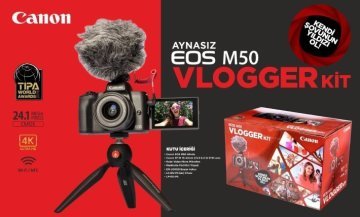 Canon EOS M50 15-45mm Vlogger Kit - Canon Eurasia Garantili