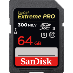 Sandisk 64 GB SDXC Extreme Pro class10 UHS - II u3 - 300 MB/s 2000x Hafıza Kartı