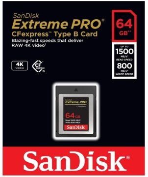 Sandisk 64 GB Extreme Pro CFexpress Type B 1500 mb/s Hafıza Kartı