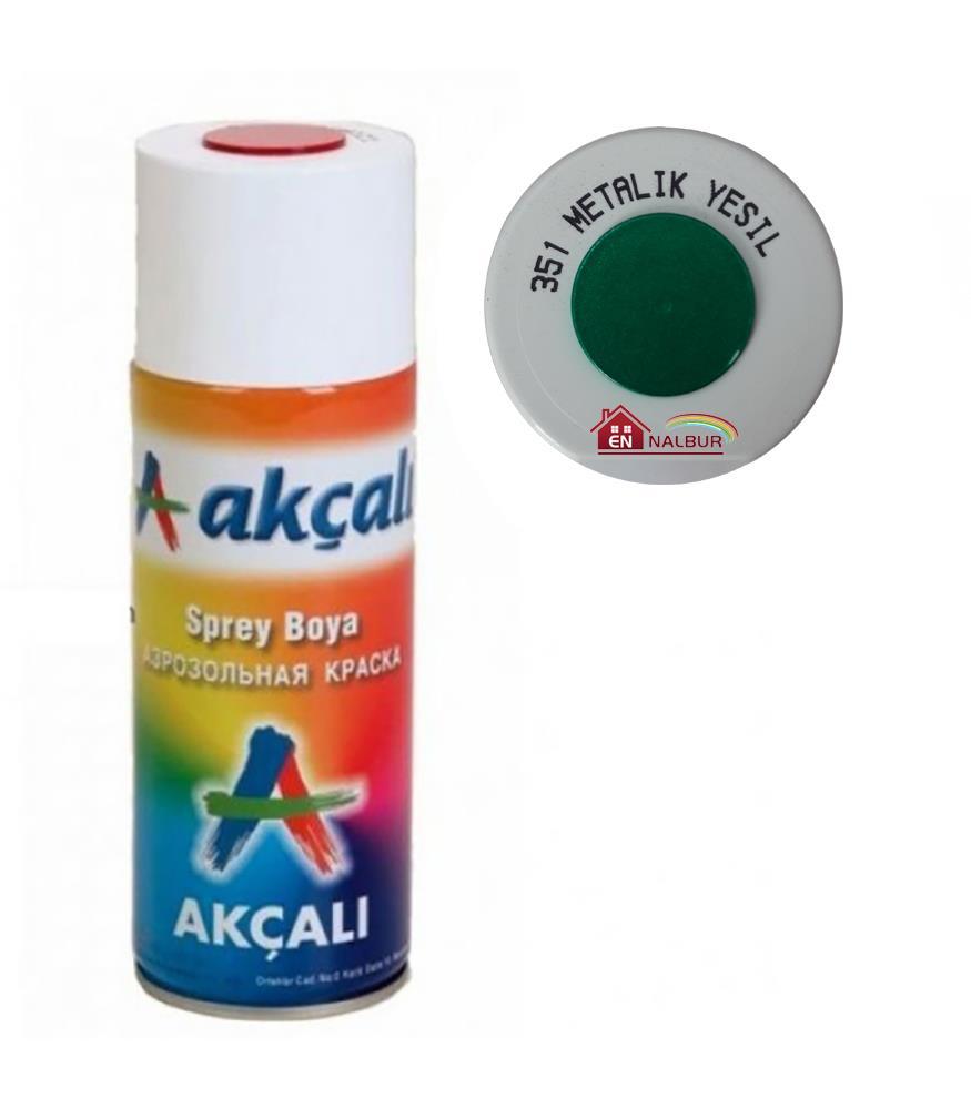 Akçalı Sprey Boya 400 ml 351 Metalik Yeşil