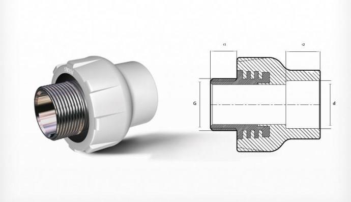 Ege Yıldız PPRC 50X1 1/2 Erkek Adaptör Gri