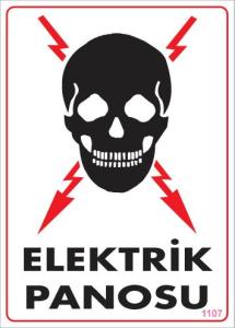 Elektrik Panosu Uyarı Levhası 25x35 KOD:1107