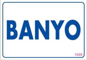 Banyo Uyarı Levhası 17,5x25 KOD:1688