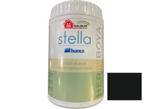 Bianca Stella 0800 Siyah Su Bazlı Saf Akrilik Boya 1 Litre