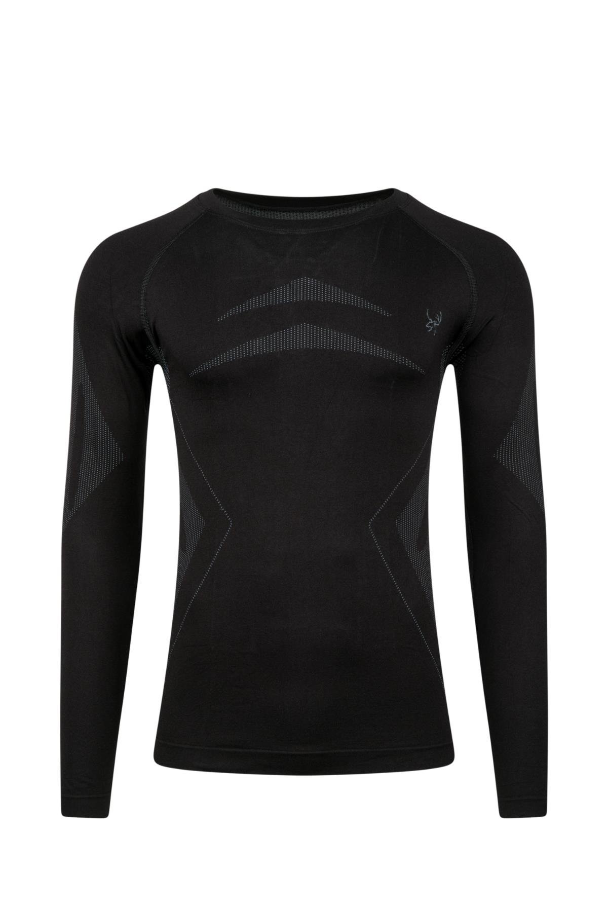 2AS Erkek Heatwave Seamless Baselayer Üst İçilk Siyah/Gri