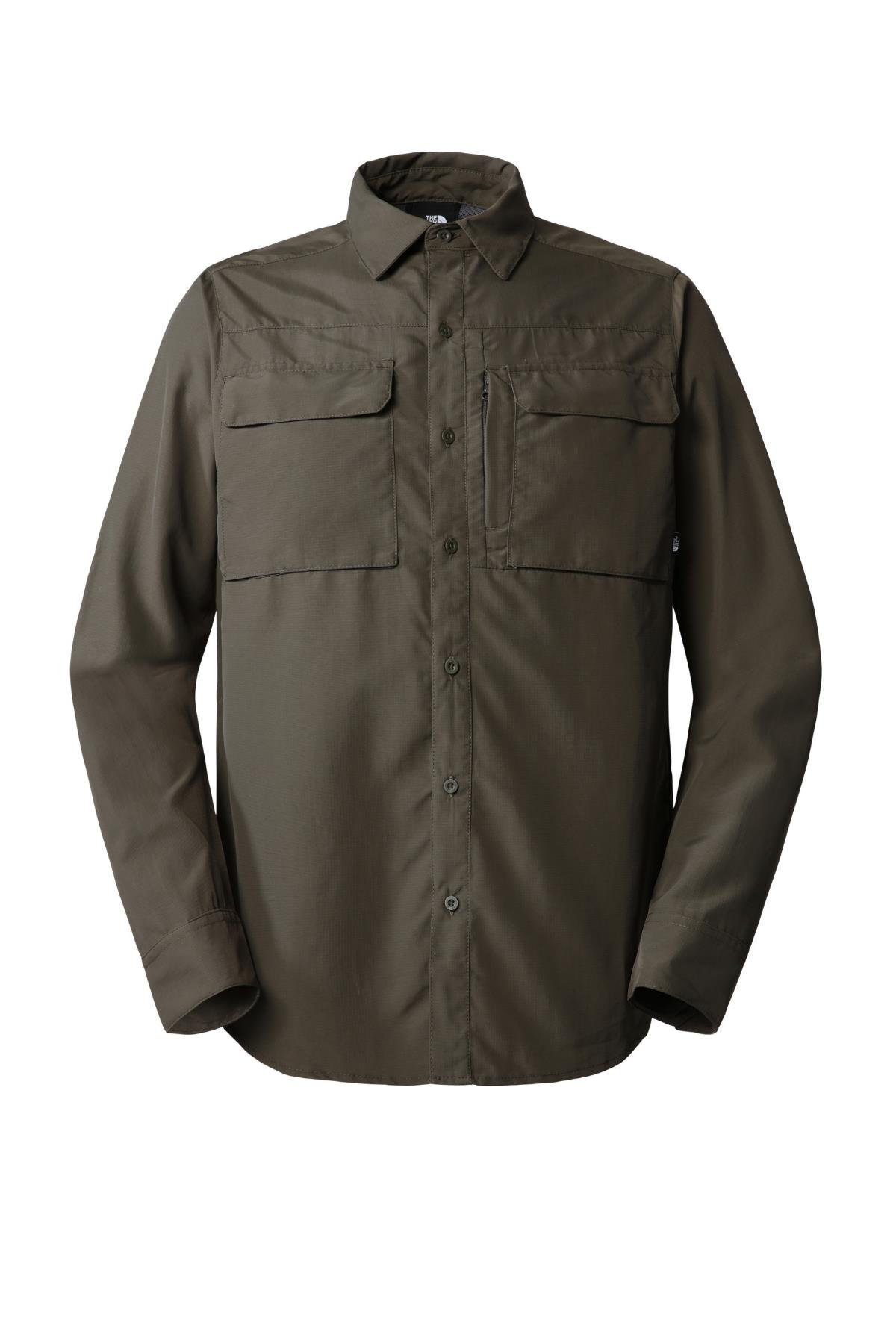 The North Face M L/S Sequoia Shirt Erkek Outdoor Gömlek Haki