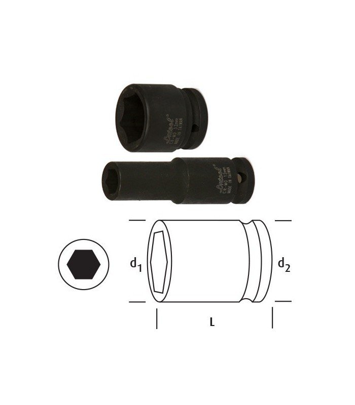 Osaka 1/2'' Havalı Uzun Lokma 13 MM