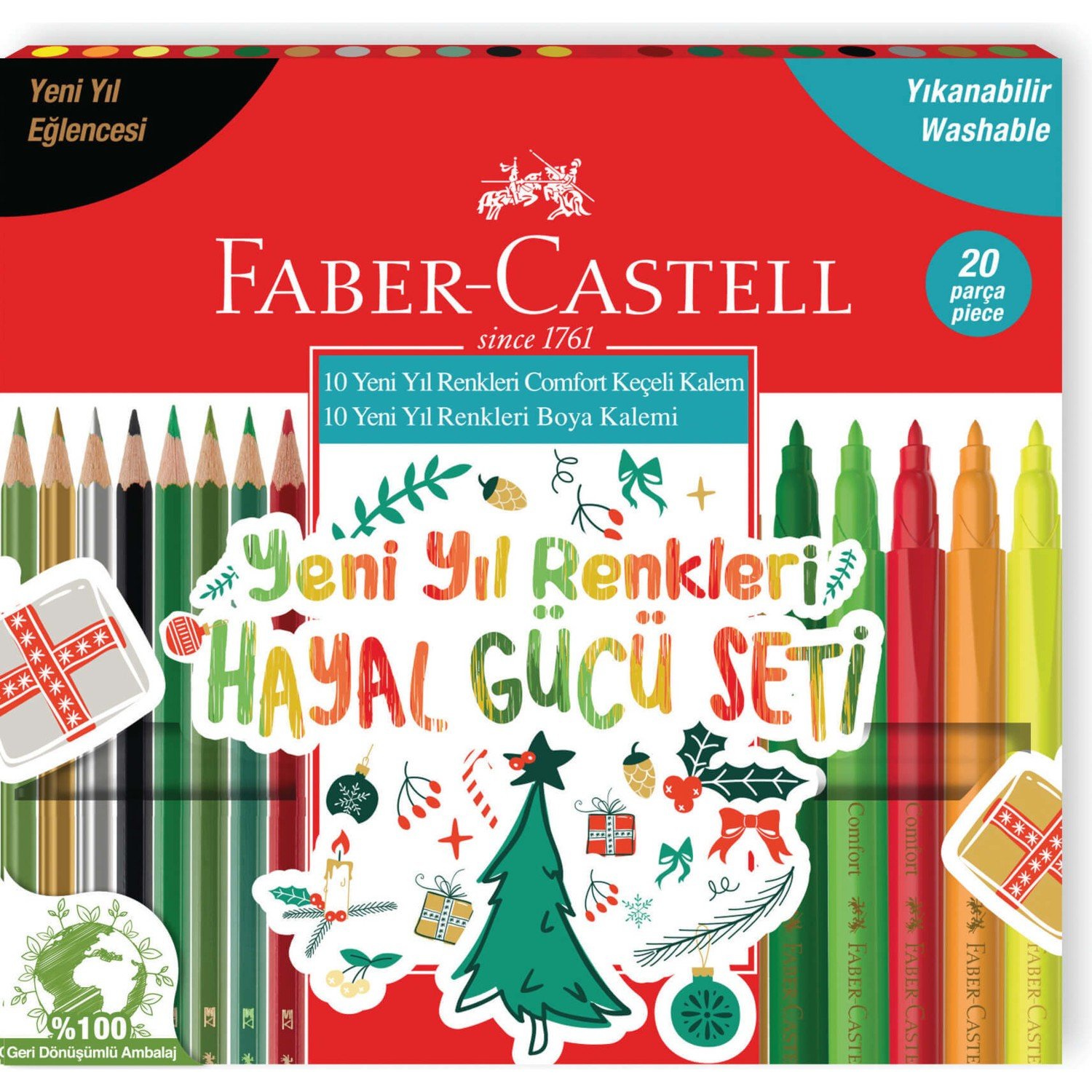 Faber-Castell Yeni Yıl Renkleri Hayal Gücü Seti 20'li