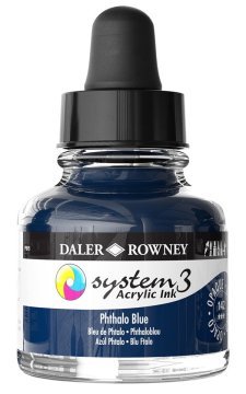 Daler Rowney System 3 Sıvı Akrilik Mürekkep Boya 29.5ml 142 Phthalo Blue