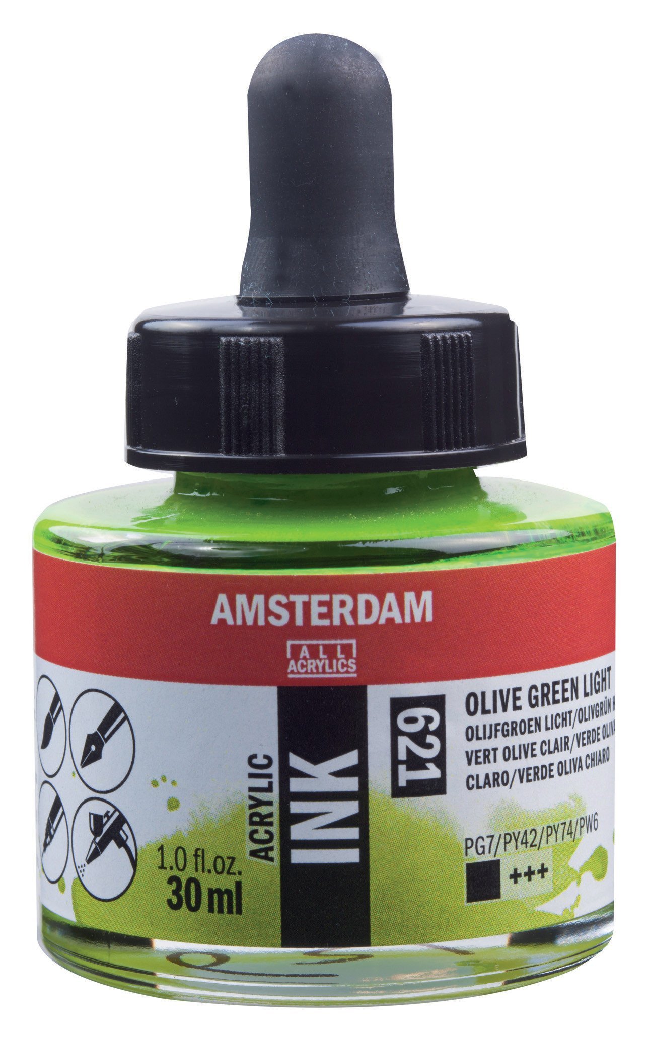 Amsterdam Sıvı Akrilik Mürekkep Boya 30ml 621 Olive Green
