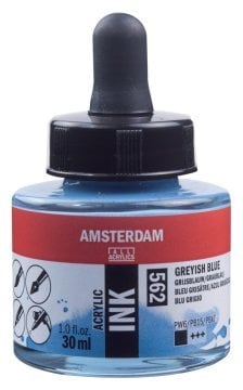 Amsterdam Sıvı Akrilik Mürekkep Boya 30ml 562 Greyish Blue