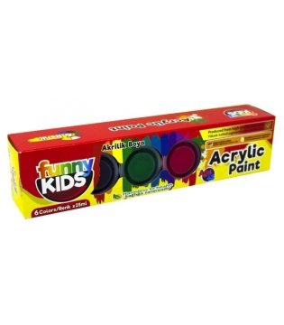 Funny Kids Akrilik Boya 6 Renk 25 ml