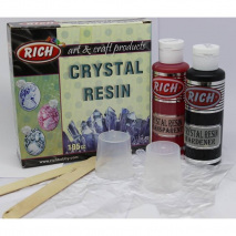 Rich Crystal Resin Transparan Kırmızı Kristal Reçine Epoksi Set 195 cc