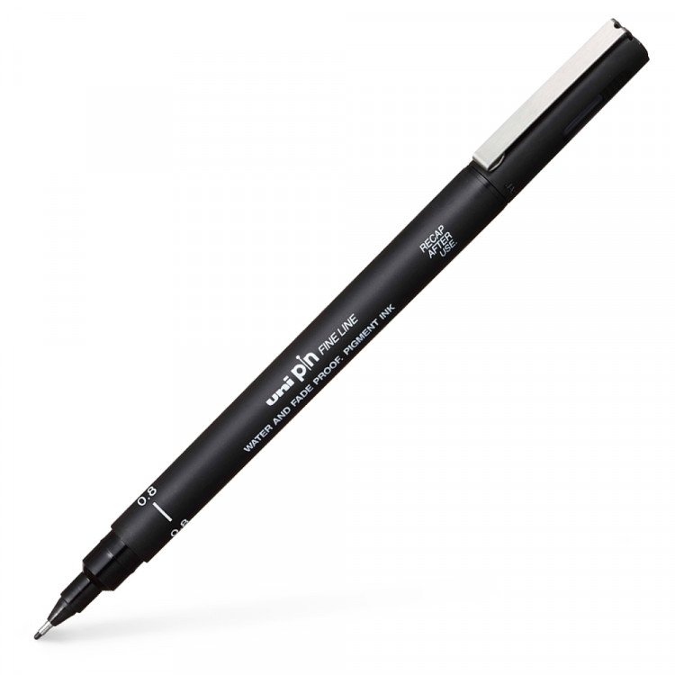 Uni Pin Fine Line Teknik Çizim Kalemi Siyah 0,8