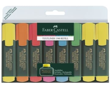Faber Castell Fosforlu Kalem 6+2 Renk Poşet