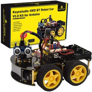 Keyestudio 4WD Multi BT Robot Araç Kiti Yükseltilmiş V2.0 / Arduino Robot Stem için / Programlama Robotu Araba / DIY Kiti