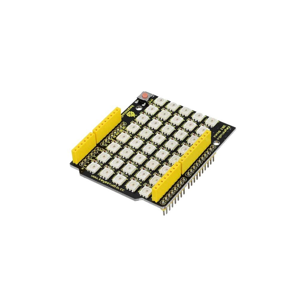 Keyestudio 40 RGB (Kırmızı-Yeşil-Mavi) LED 2812 Pixel Matrix Shield