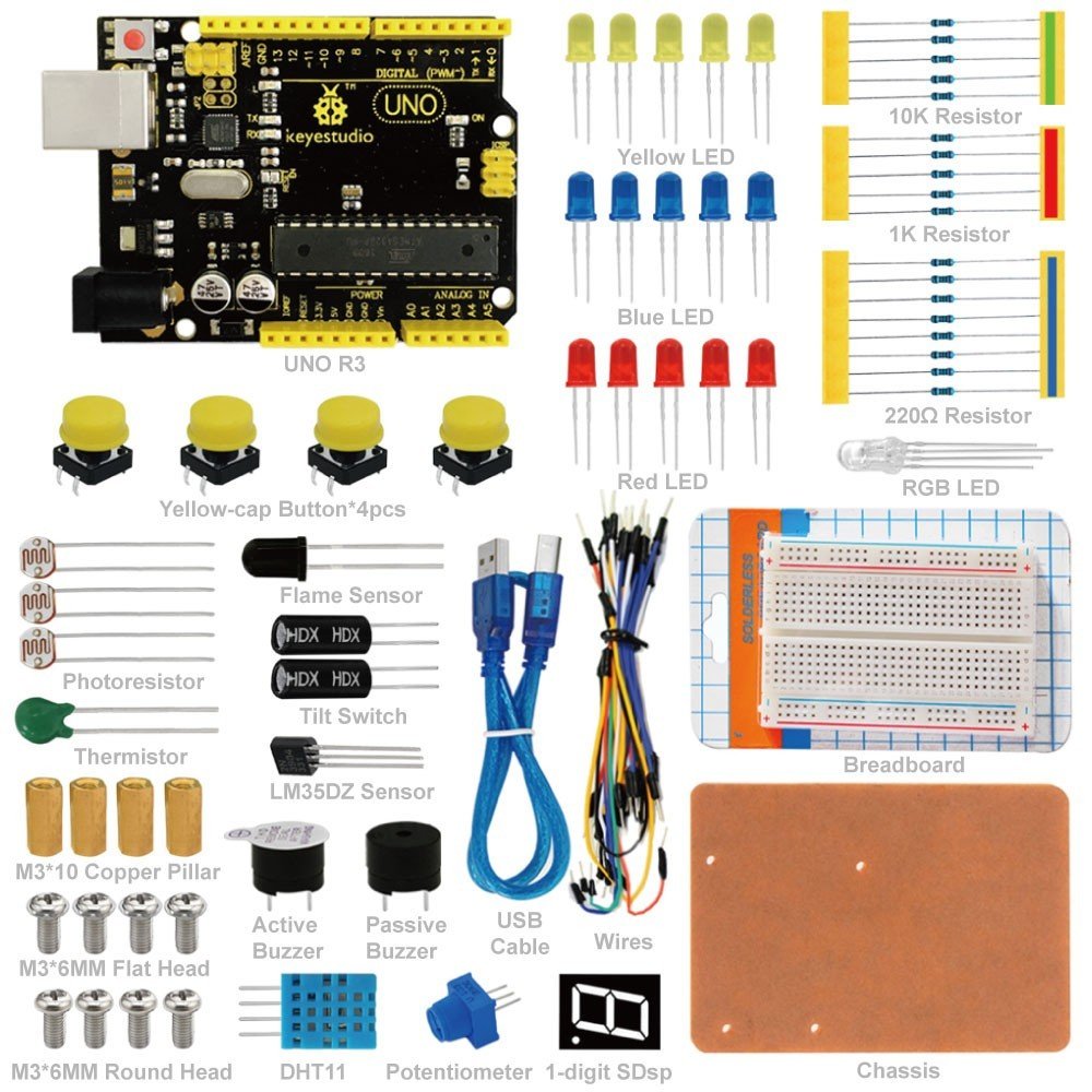 Keyestudio UNO R3 Breadboard Seti