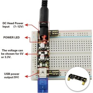 Keyestudio Güç Modülü +830pin Breadboard +65 Atlama Kablo Seti