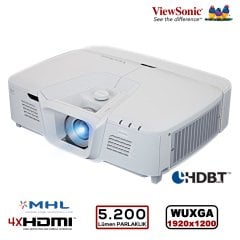 VIEWSONIC PRO8800WUL WUXGA 1920x1200 5.200AL 4xHDMI, Ops. HDBaseT ve Kablosuz, Prof. Kurulum Özel Uygulama Projeksiyon