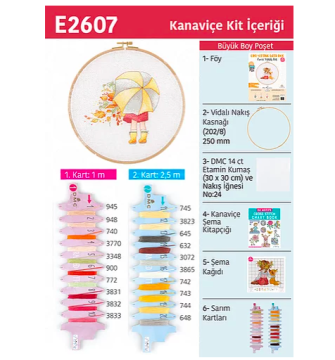 KANAVİÇE ETAMİN KİTİ E2607 25 CM