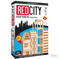 Red City 100 Parça Ahşap Bloklar Redka 5200