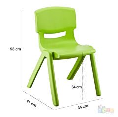 Anaokulu Sandalyesi Jumbo (Kırılmaz Plastik Çocuk Koltuğu) 34 cm