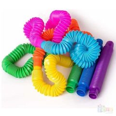 Pop Tubes 6'Lı Set (Esnek Uzayan Borular) Duyusal Oyuncak