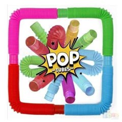 Pop Tubes 6'Lı Set (Esnek Uzayan Borular) Duyusal Oyuncak