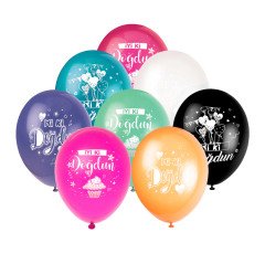 Karışık Doğum Günü Balon 25 Adet (İyi Ki Doğdun)