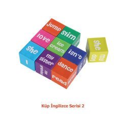 İngilizce Öğreniyorum Ahşap Küp Puzzle