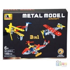 Metal Model Dıy (148 Parça) Aircraft 3 In 1 Yapı Seti X639-2