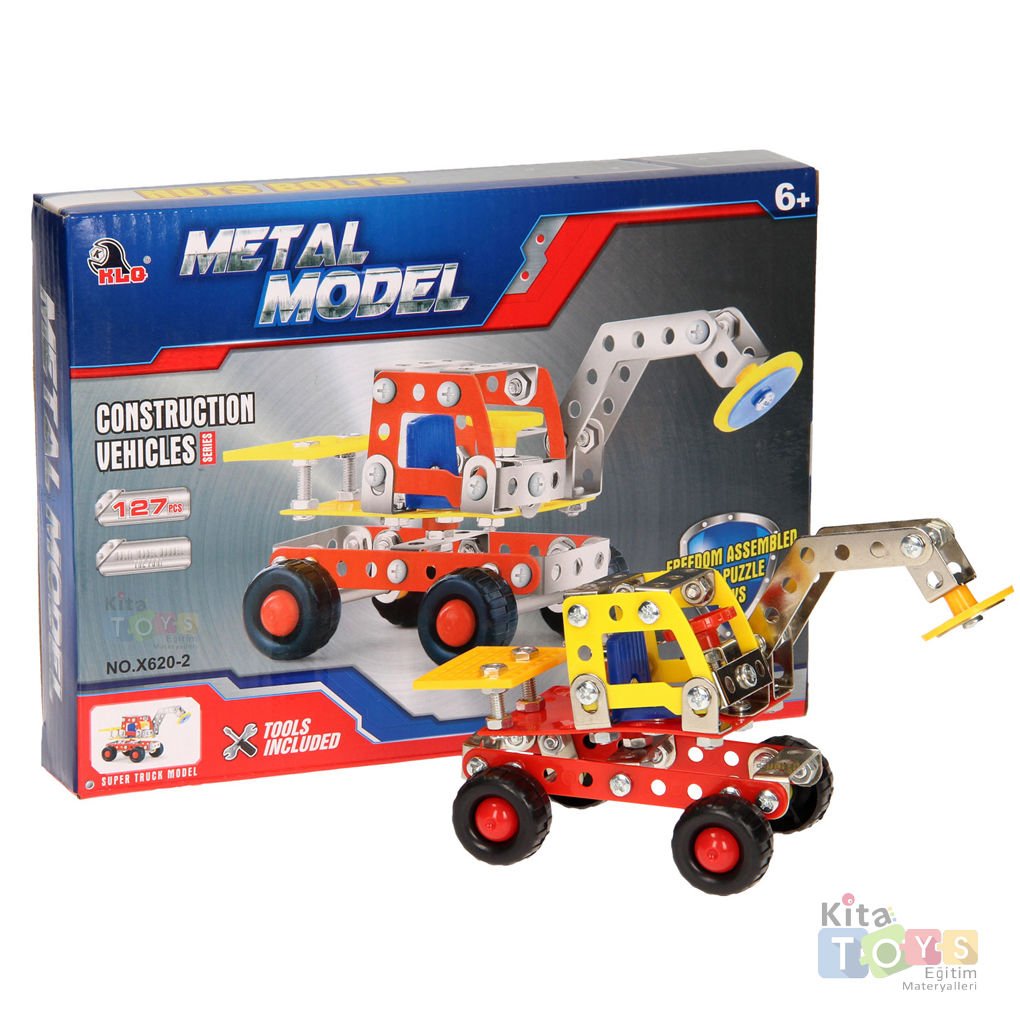 Metal Excavator Dıy Model 127 Parça (STEM Oyuncak Araç) Construction