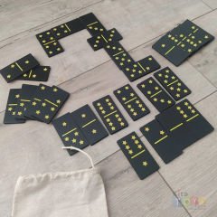 Yıldızlı Domino Oyunu 29 Parça (Ahşap Zeka Oyunu)