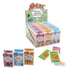 Hafıza Oyun Kartları (Hayvanlar) Mini Eğitici Oyun Kartları) Star