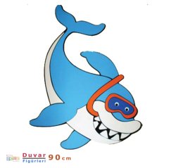 Köpek Balığı Ahşap Dolap Figürü-90 cm