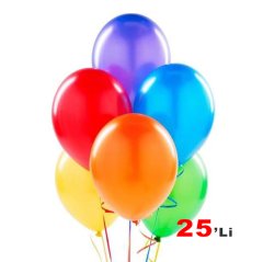 Karışık Renkli Balon 25'Li