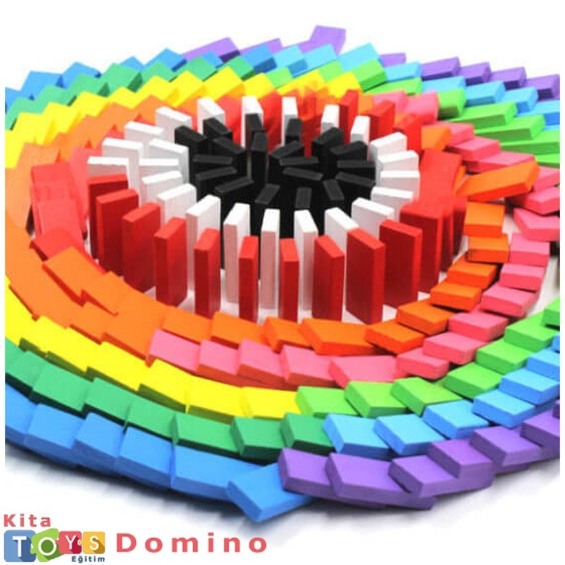 Ahşap Domino 200 Parça Beceri Oyunu