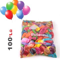 Karışık Renkli Balon 100'Lü (10 İNÇ)